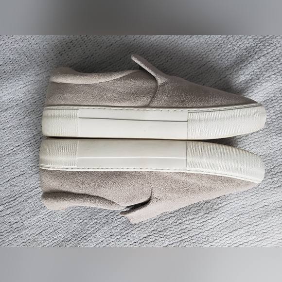 J/Slides Aileen Gray Suede Chunky Platform Slip-on Shoes sz 8.5 - Picture 8 of 9